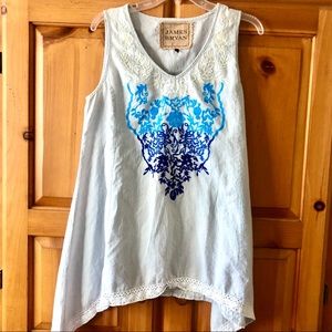 JAMES BRYAN GRAY EMBROIDERED TUNIC